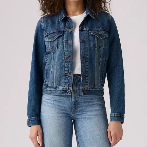 Levi's Jackets & Blazers - Levi's Dark Blue Original Trucker Jean Jacket Size 1X